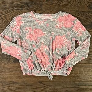 Justice Ribbed Flower Shirt